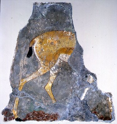 Fragment eines Gemäldes einer Gazelle von Egyptian Egyptian