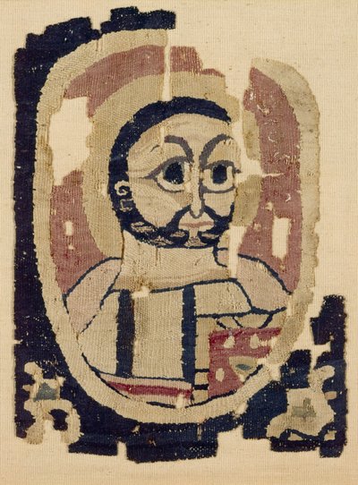 Fragment eines Kopfes, Koptisch von Egyptian School
