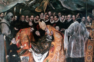 Das Begräbnis des Grafen Orgaz (Detail), 1586-1588 von El Greco