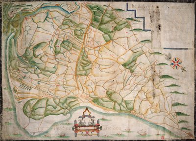 Karte von Romney Marsh von Elhanan Tucker