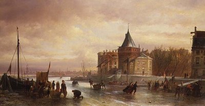 Schlittenszene von Elies Pieter van Bommel