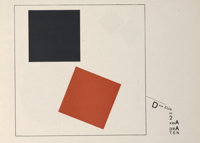 Über zwei Quadrate, 1922 von Eliezer Markowich Lissitzky