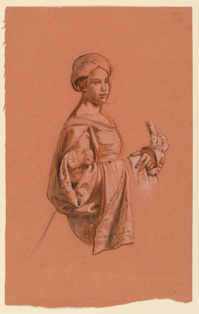 Studie für "Hochzeitsprozession" von Elihu Vedder