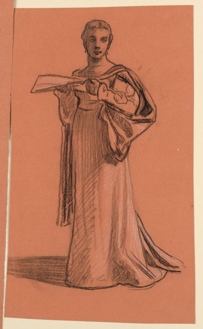 Studie für "Hochzeitsprozession" von Elihu Vedder