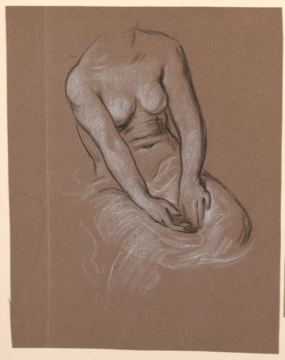 Studie eines weiblichen Modells von Elihu Vedder
