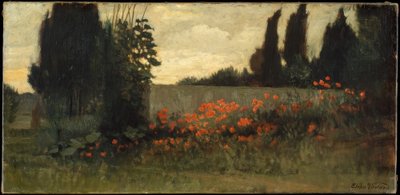 Zypresse und Mohnblumen von Elihu Vedder
