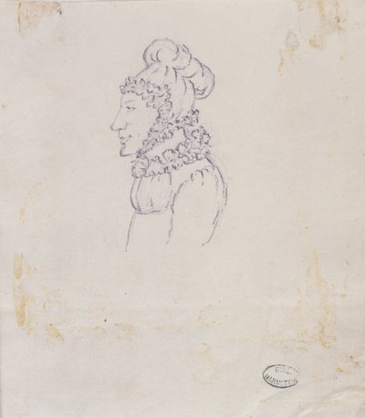 Zeichnung einer Frau von Elisa Bonaparte