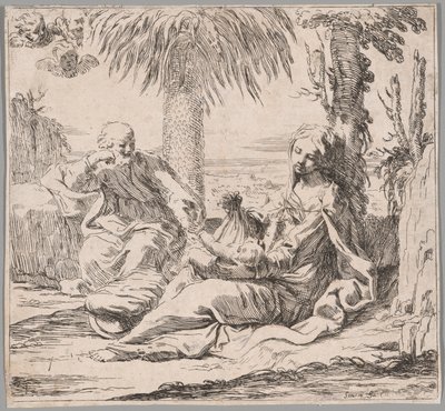 Die Rast auf der Flucht nach Ägypten von Elisabetta Sirani