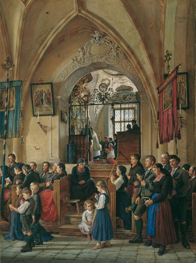 Inneres der Pfarrkirche von Aussee von Emanuel Stöckler