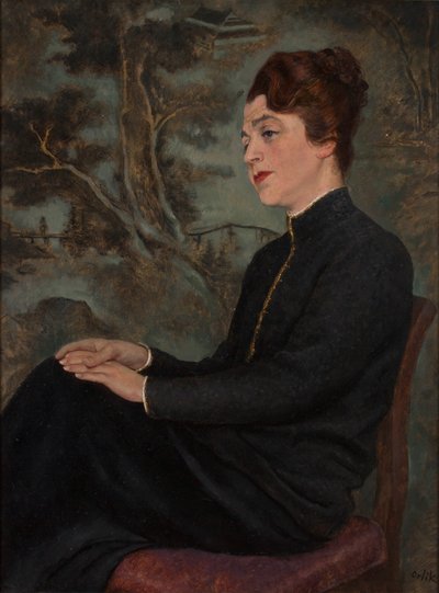 Damenporträt von Emil Orlik