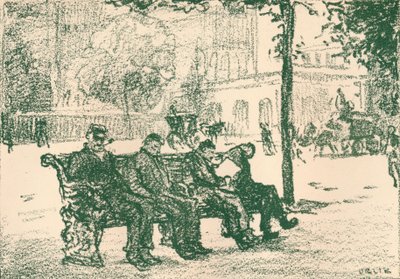 Am Victoria Embankment, 1898 von Emil Orlik