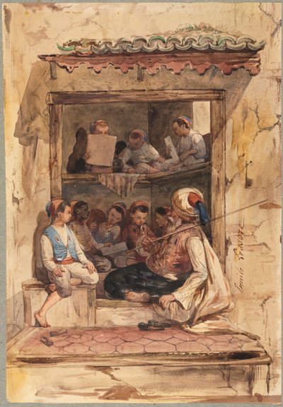 Jungenschule, 19. Jahrhundert von Emile Aubert Lessoire