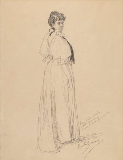 Skizze einer Dame von Emile Auguste Carolus Duran