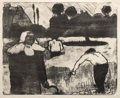 Les Bretonneries: Die Erntearbeiter (Les Moissonneurs) von Emile Bernard