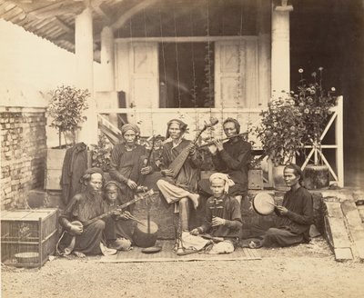 Annamitische Musiker, Saigon, Cochinchina, 1866 von Emile Gsell