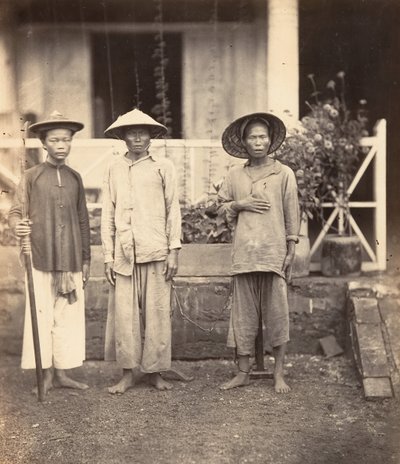 Gefangene geführt von einem Mata, Cochinchina, 1866 von Emile Gsell