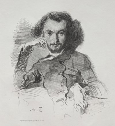Charles Pierre Baudelaire, 1844 von Emile Isidore Deroy
