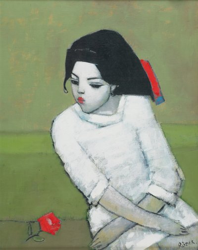 Lizzie in Weiß von Endre Roder