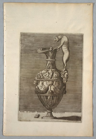 Vase (Platte 6 einer Serie) von Enea Vico