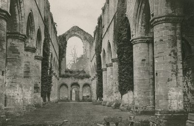 Fountains Abbey, Schiff, Blick nach Westen von English Photographer