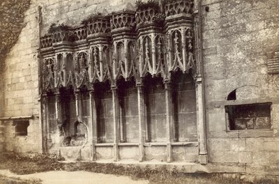 Furness Abbey, Sedilia (s/w Foto) von English Photographer