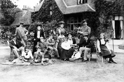 Die Familie Husey, um 1890 von English Photographer