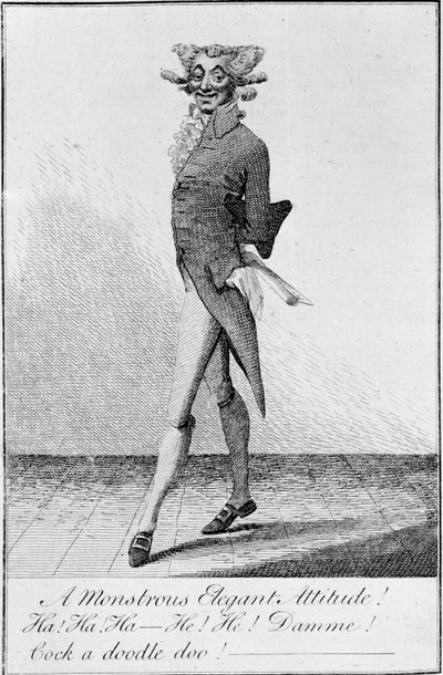 Eine monströs elegante Haltung! 1790 von English School