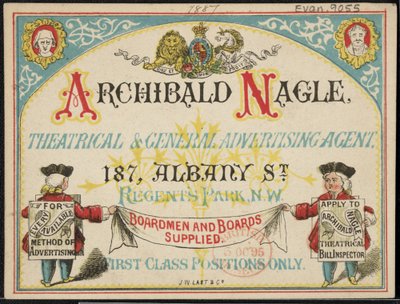 Anzeige für Archibald Neagle, Werbeagent von English School