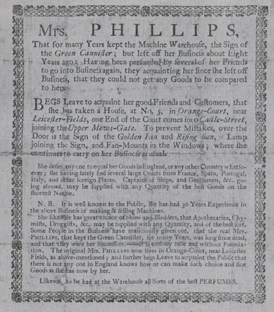 Anzeige für Mrs. Phillips von English School