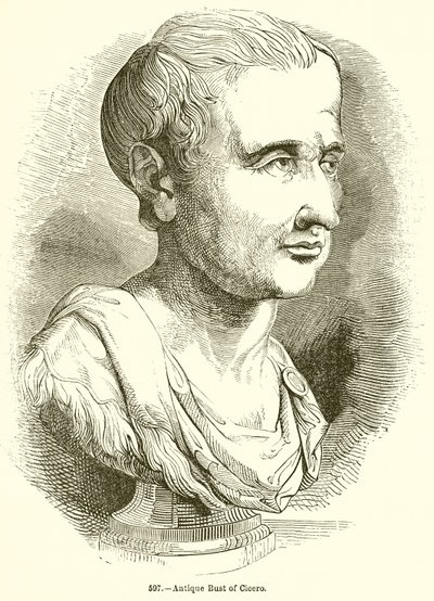 Antike Büste von Cicero von English School