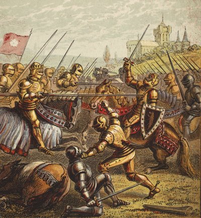 Schlacht von Tewkesbury, veröffentlicht 1890 von English School