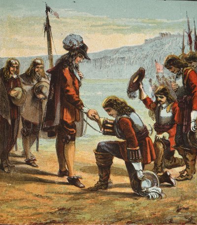 Karl II und General Monk von English School
