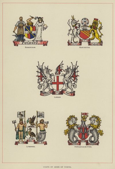 Wappen der Städte von English School