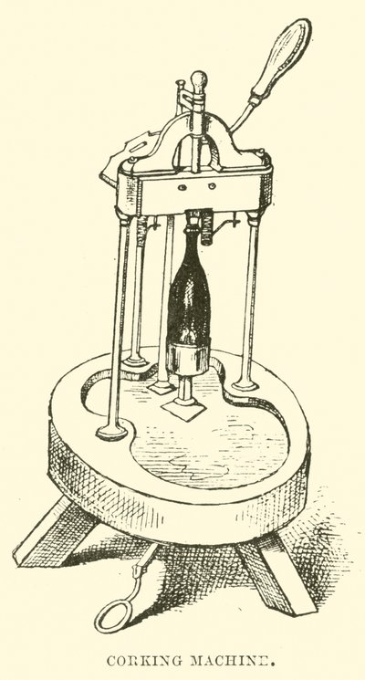 Verkorkungsmaschine (Stich) von English School