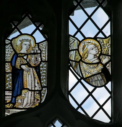 St. Barbara und ein Engel von English School