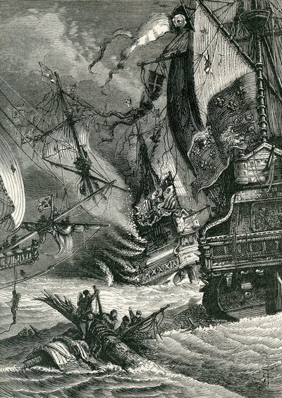 Zerstörung der Spanischen Armada, 1865 von English School