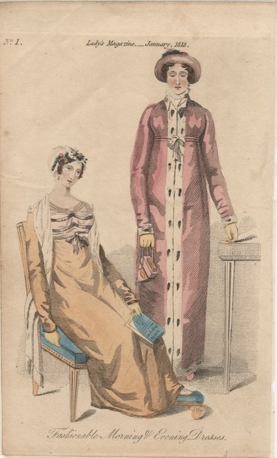 Modisches Morgen- und Abendkleid von English School