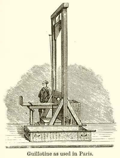 Guillotine wie in Paris verwendet von English School