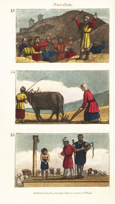 Historische Ansichten von Schweden von English School