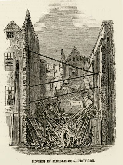 Häuser in Middle-Row Holborn von English School