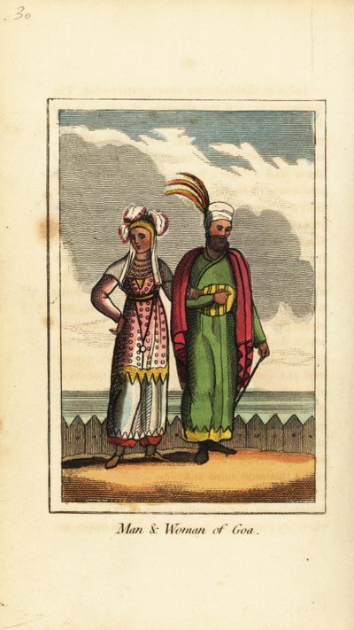 Mann und Frau aus Goa, Indien von English School