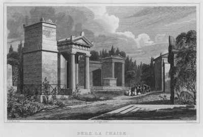 Paris, Pere La Chaise (Gravur) von English School