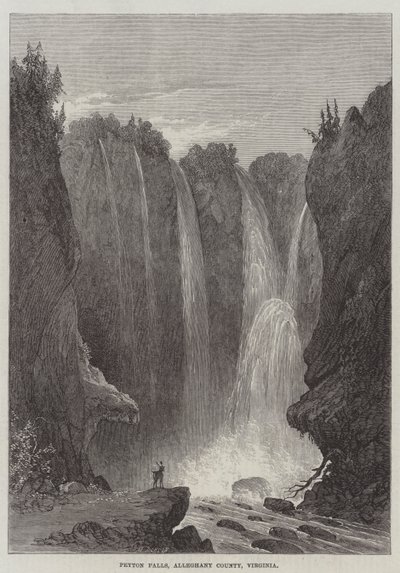 Peyton Falls, Alleghany County, Virginia (Stich) von English School