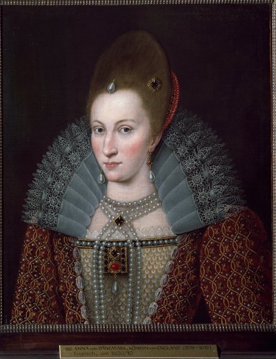 Porträt von Anne von Dänemark von English School