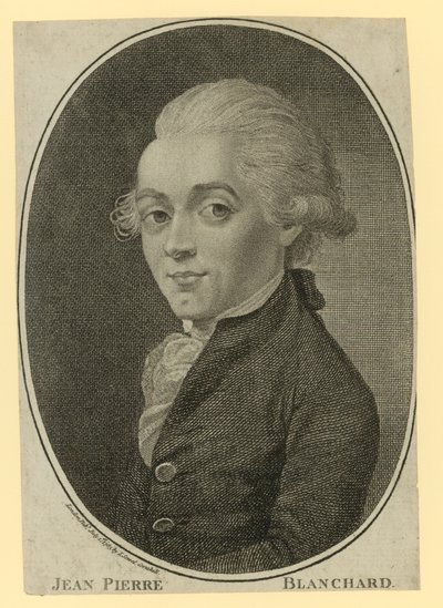 Porträt von Jean Pierre Blanchard von English School