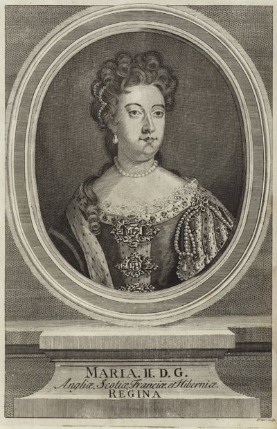 Porträt von Maria II. von England von English School