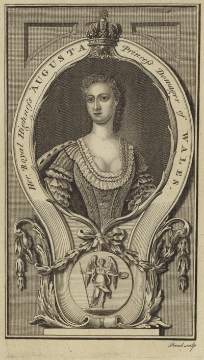 Porträt von Prinzessin Augusta von Sachsen-Gotha-Altenburg von English School