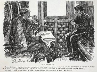 Reziprok, Illustration aus Punch von English School