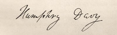 Unterschrift von Sir Humphry Davy (1778-1829) von English School