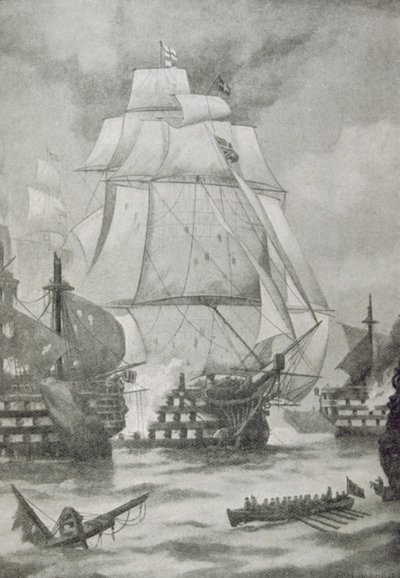 Die Eröffnung der Schlacht von Trafalgar von English School